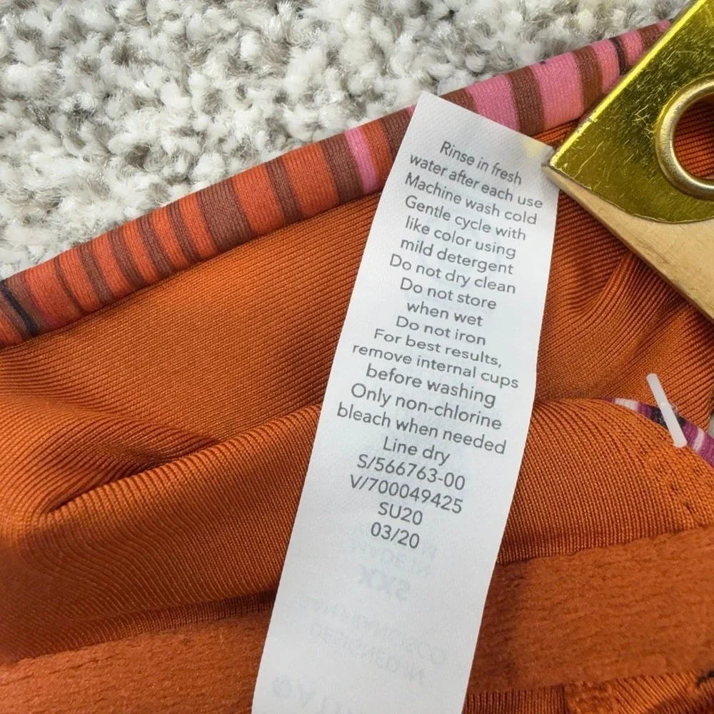 NWT Women's Athleta Warm-Colored Ibiza Scoop Swim Bikini‎ Top Size XXS D-DD Cup